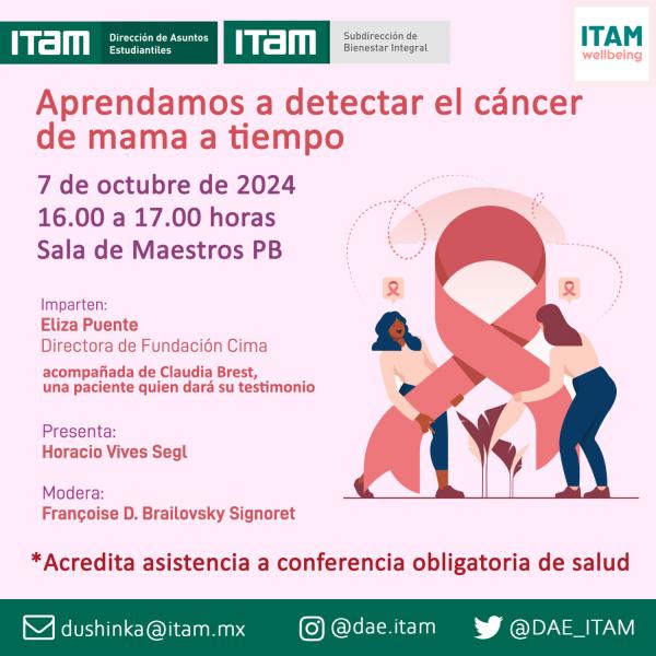 Conferencia de salud: Aprendamos a detectar el cáncer de mama a tiempo